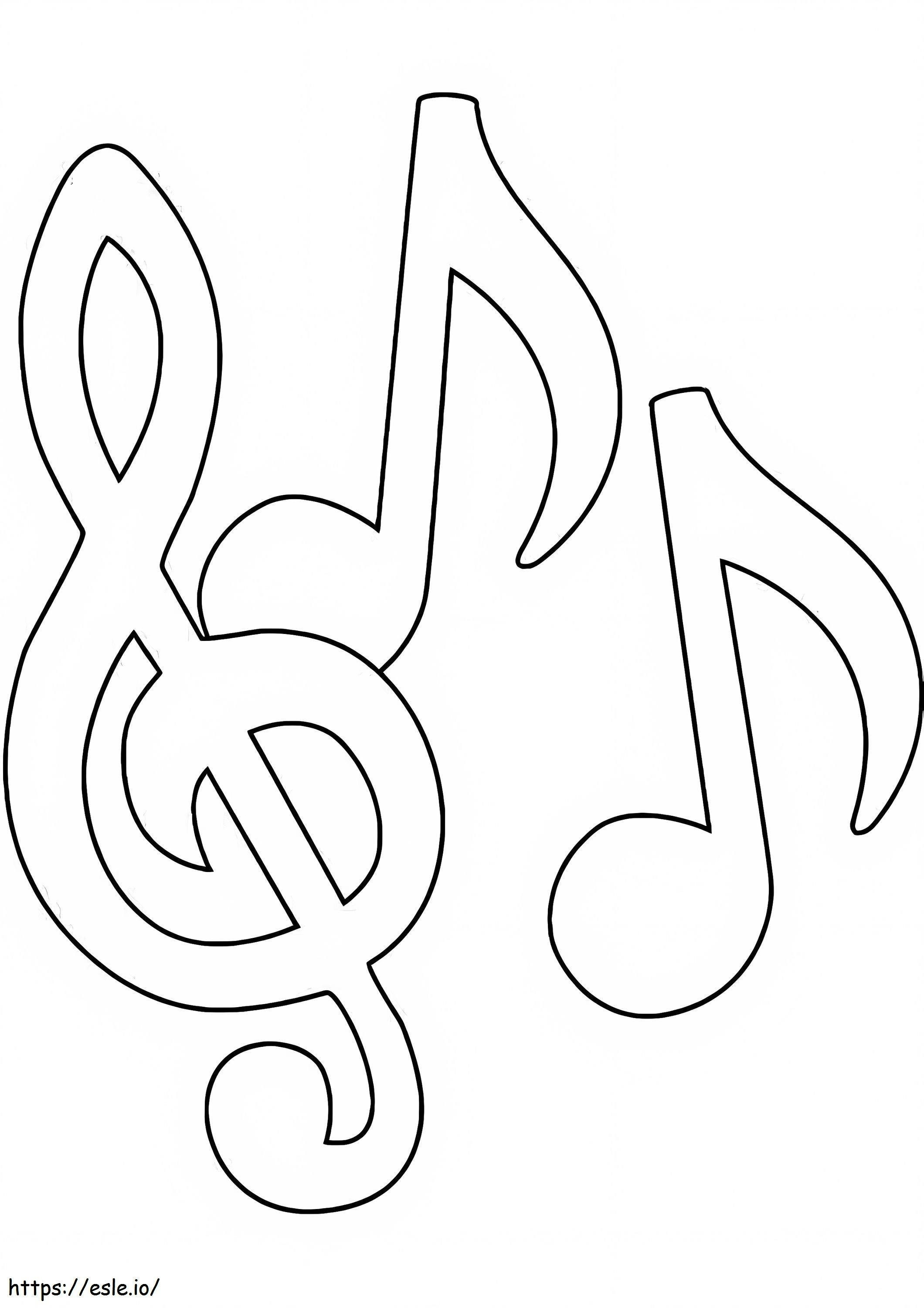 Incredible Musical Note coloring page