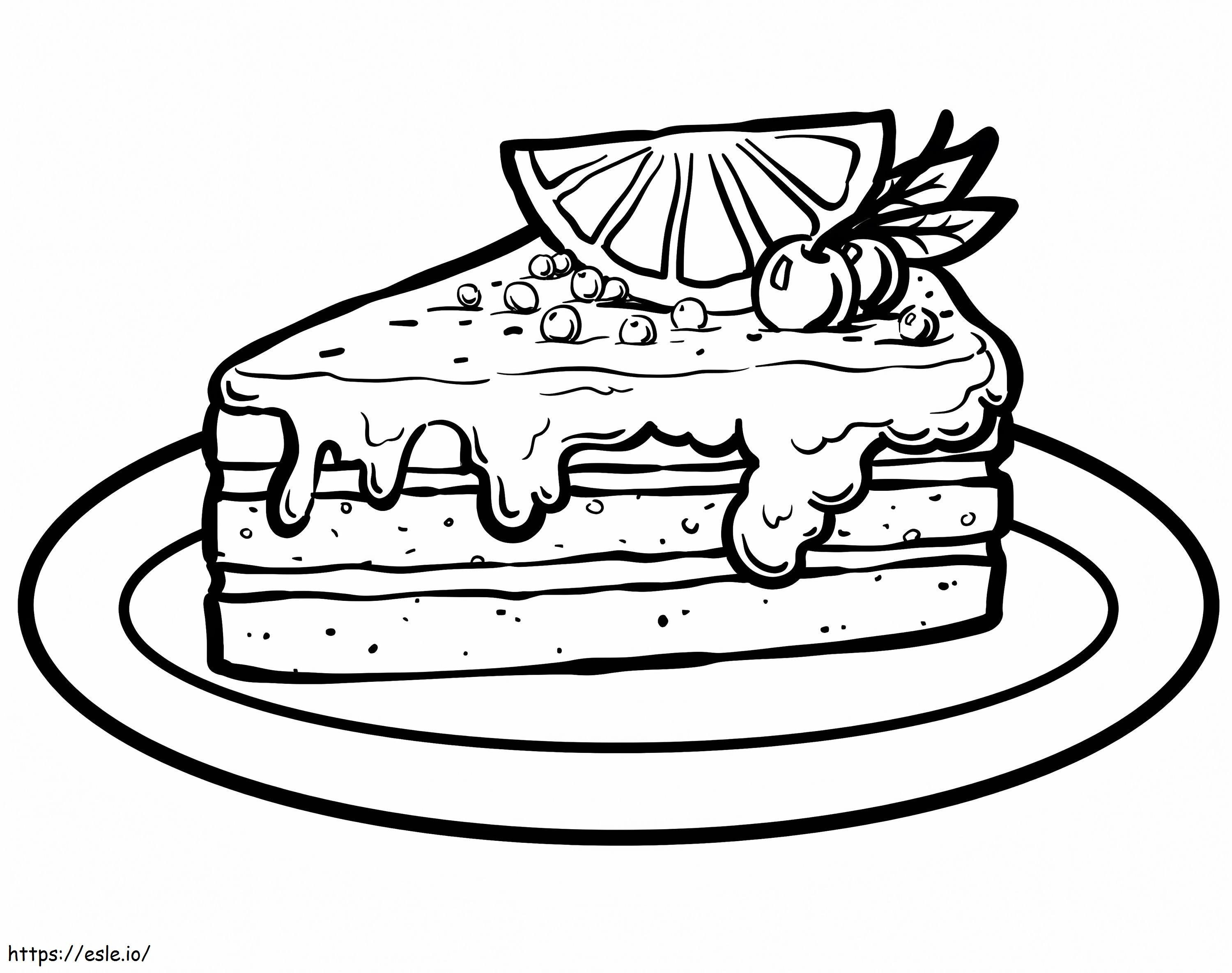 Free Piece Of Cake coloring page