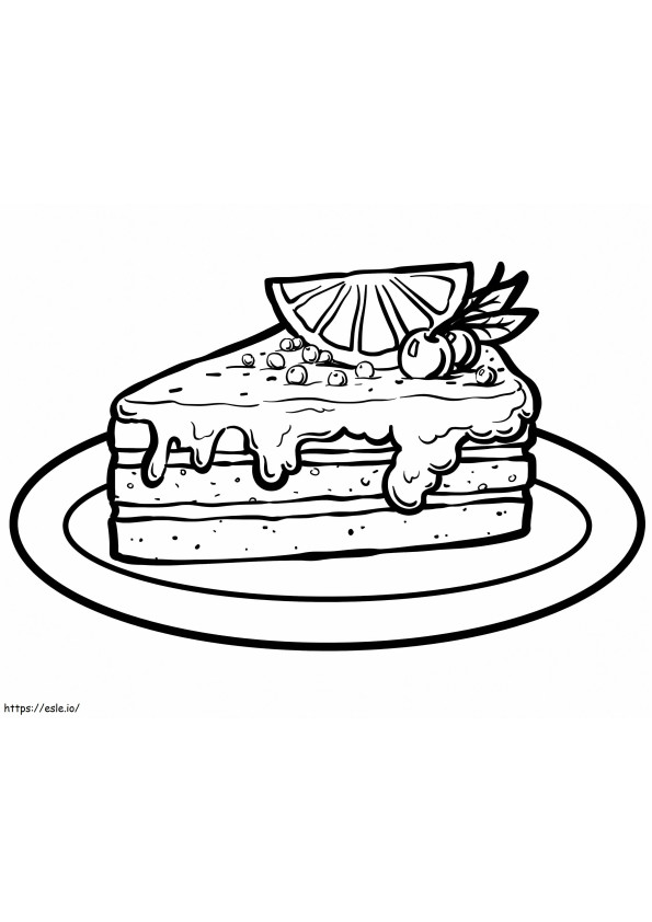 Free Piece Of Cake coloring page
