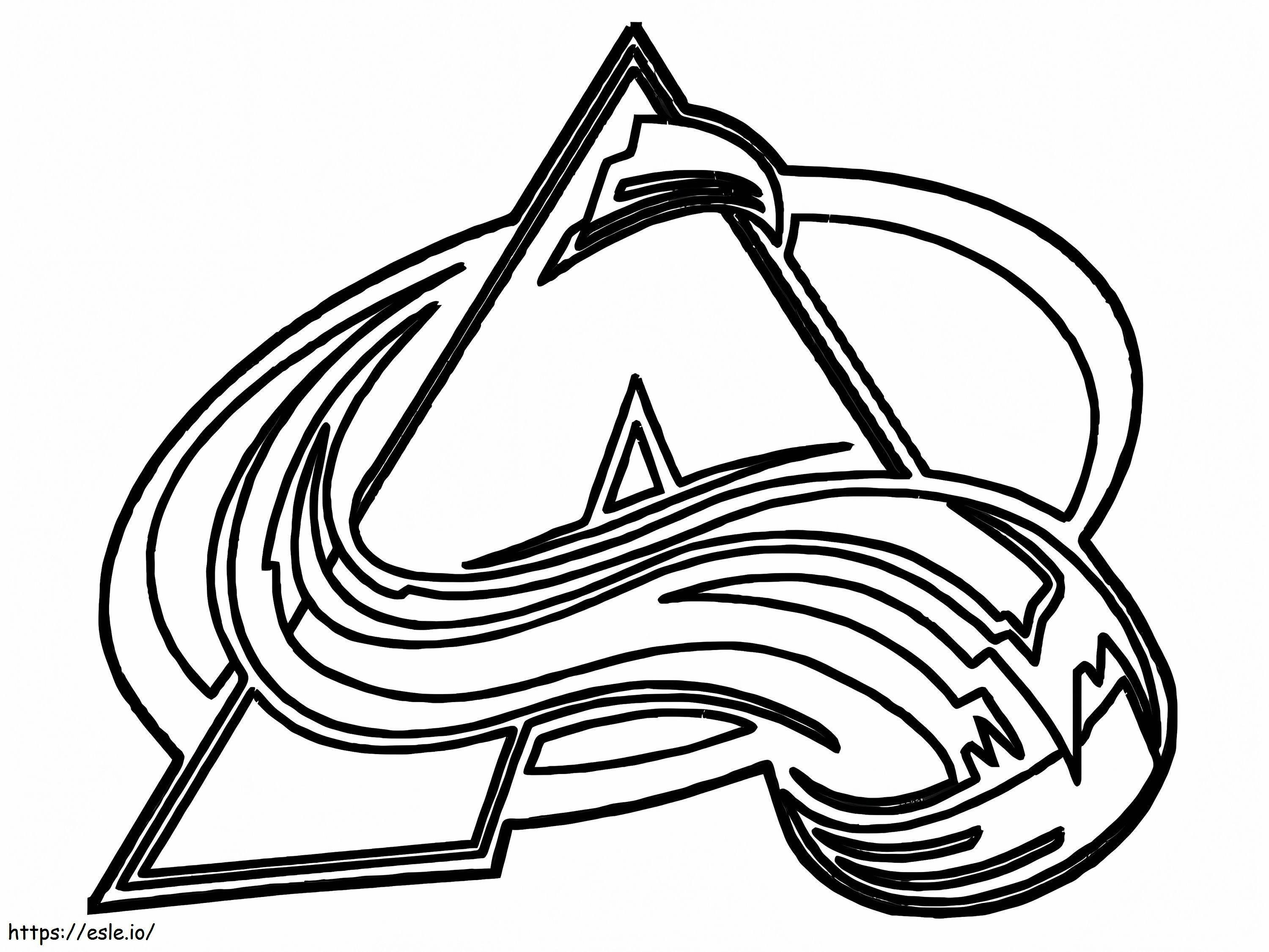 Logo-ul Colorado Avalanche de colorat