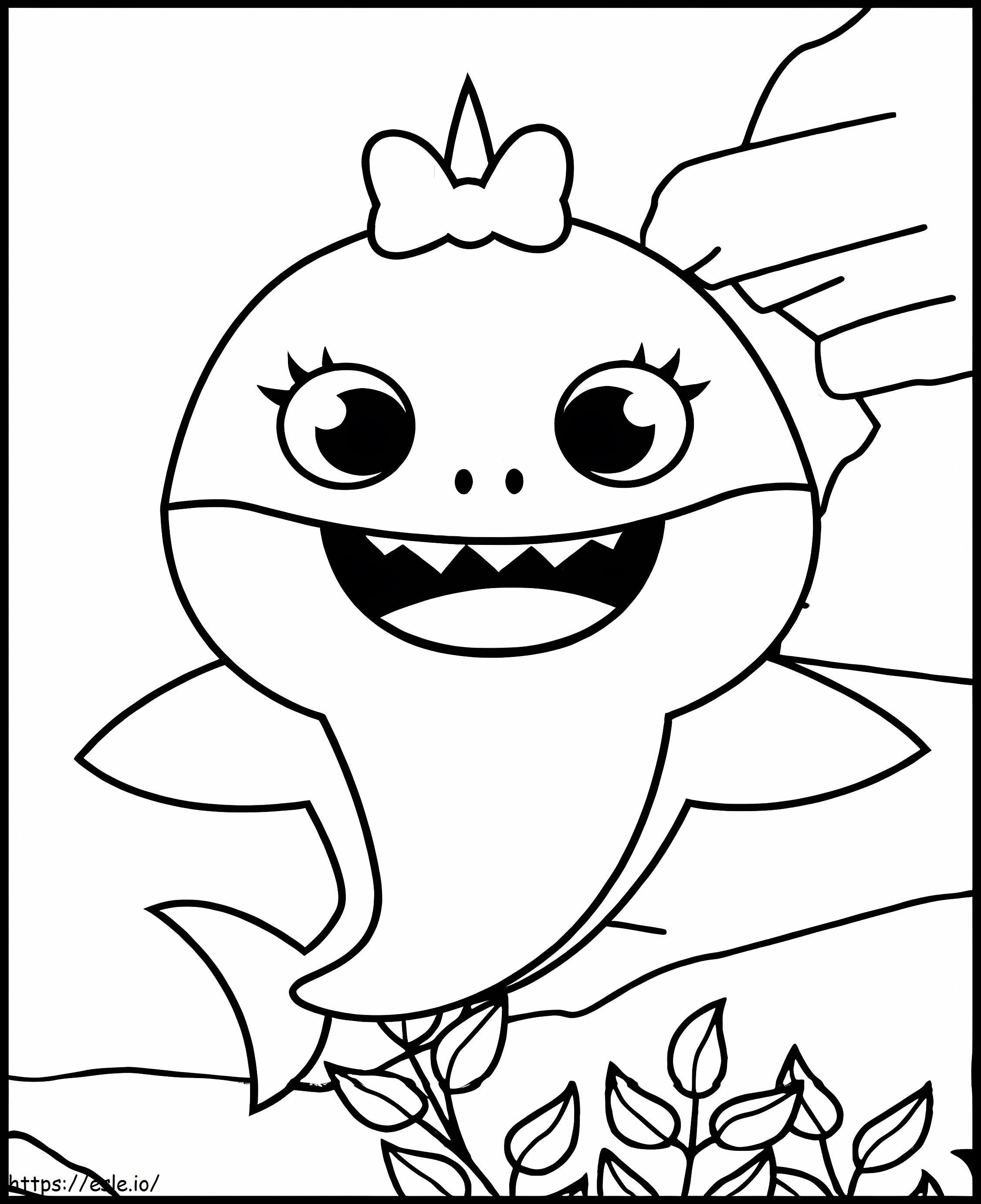 Baby Shark Sister coloring page