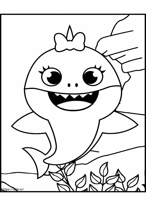 Baby Shark Sister coloring page
