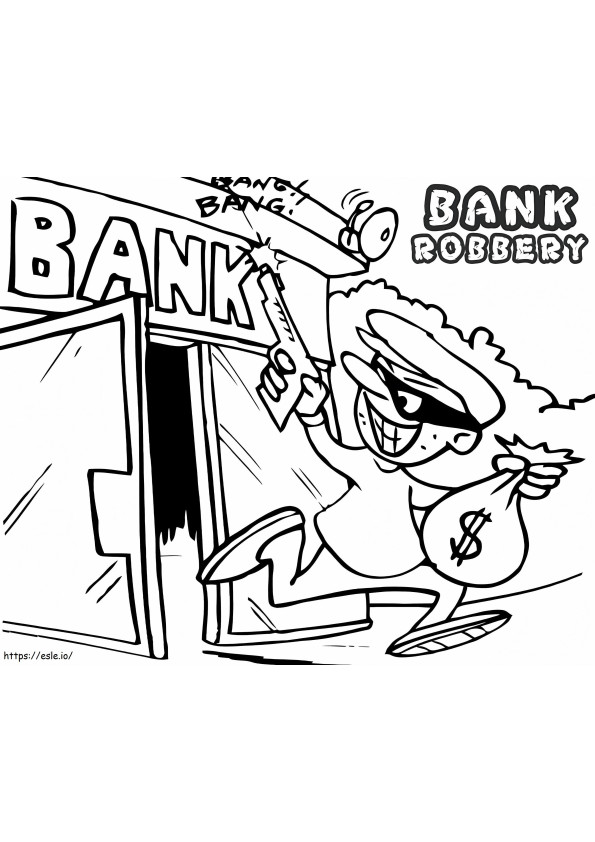 Bank Robbery coloring page