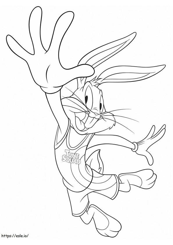 Space Jam Bugs Bunny kleurplaat