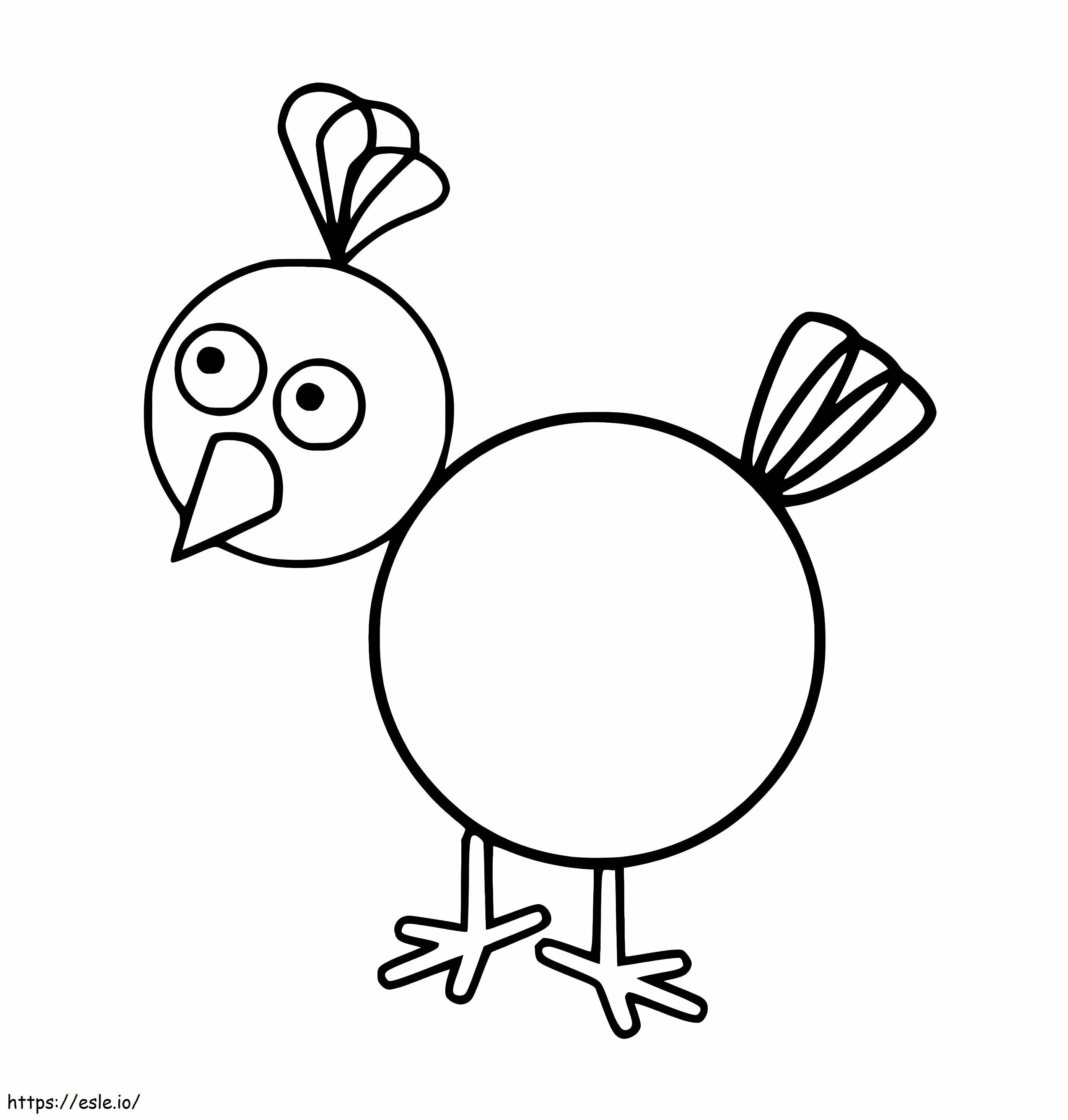 Chicken Easy coloring page