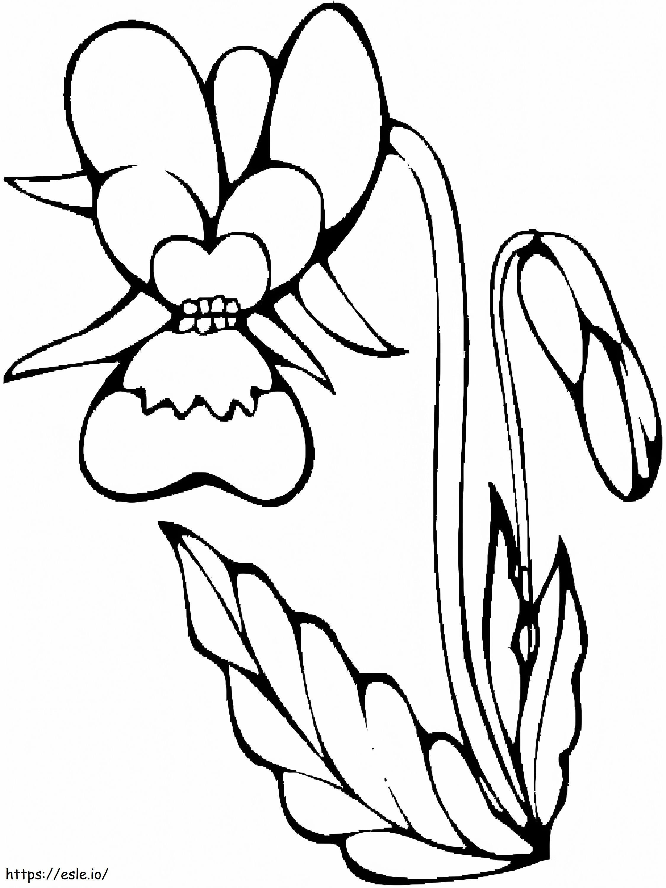 Coloriage Jolie fleur d'orchidée à imprimer dessin