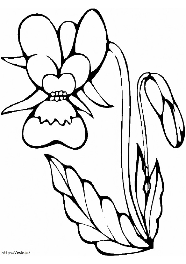 Coloriage Jolie fleur d'orchidée à imprimer dessin
