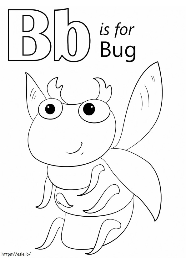 Bug Letter B coloring page