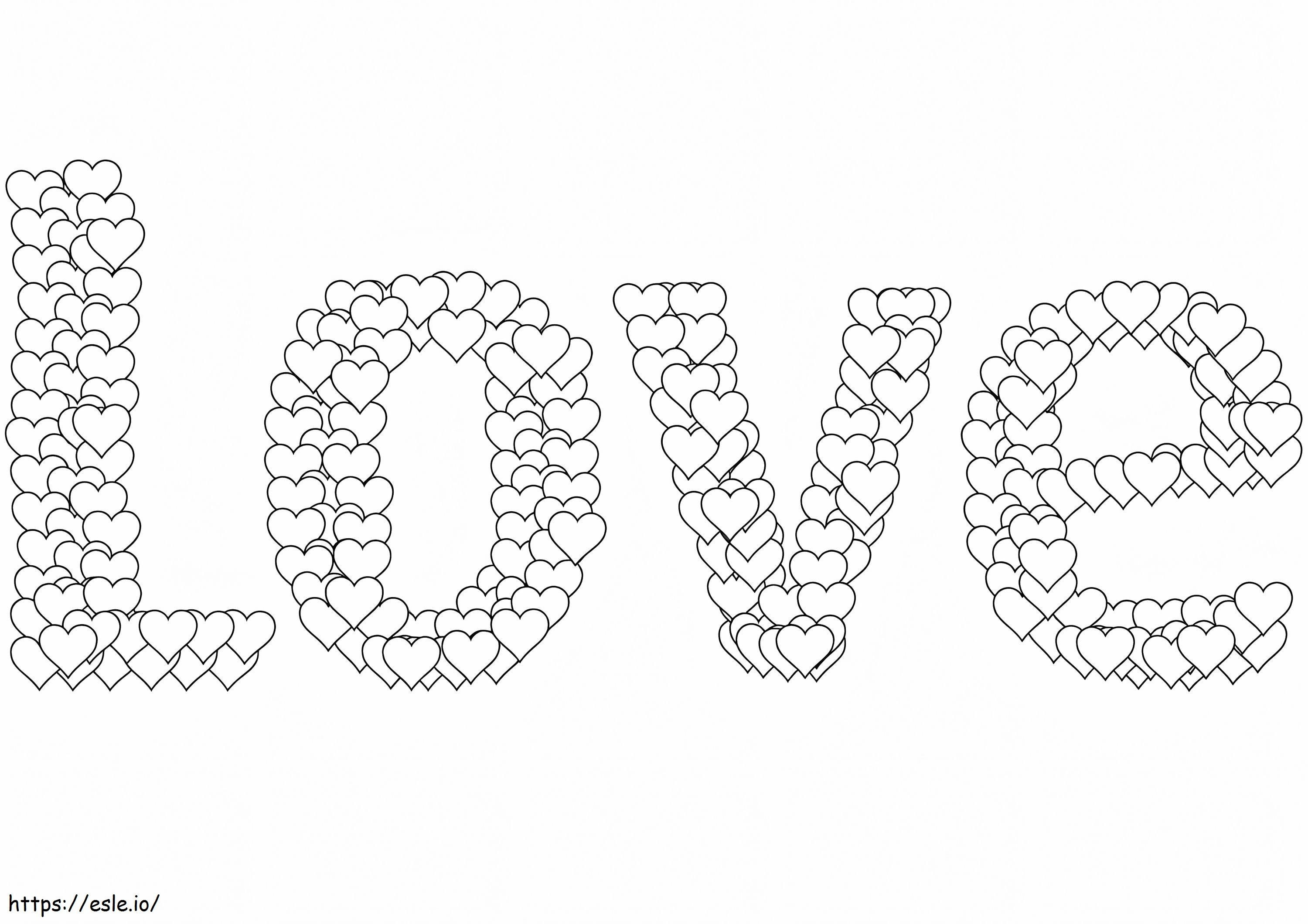 Free Printable Love coloring page