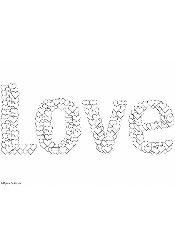 Free Printable Love coloring page