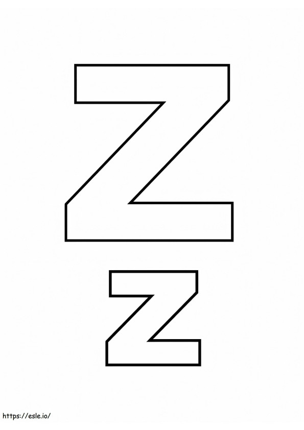 Letra Z 1 para colorir