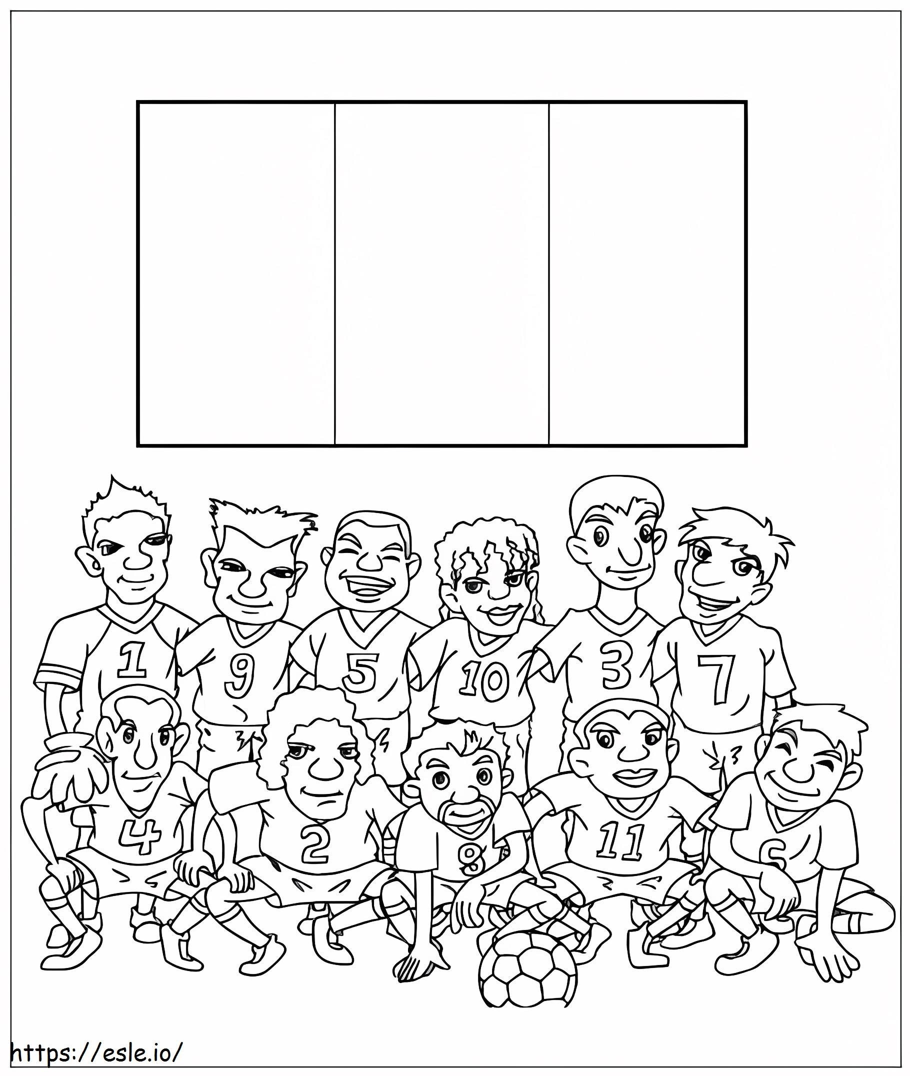 Team Of Belgium coloring page