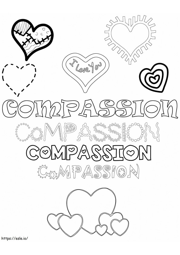 Coloriage Art de la compassion à imprimer dessin