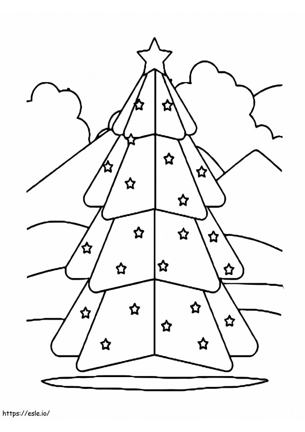 Plain Christmas Tree coloring page