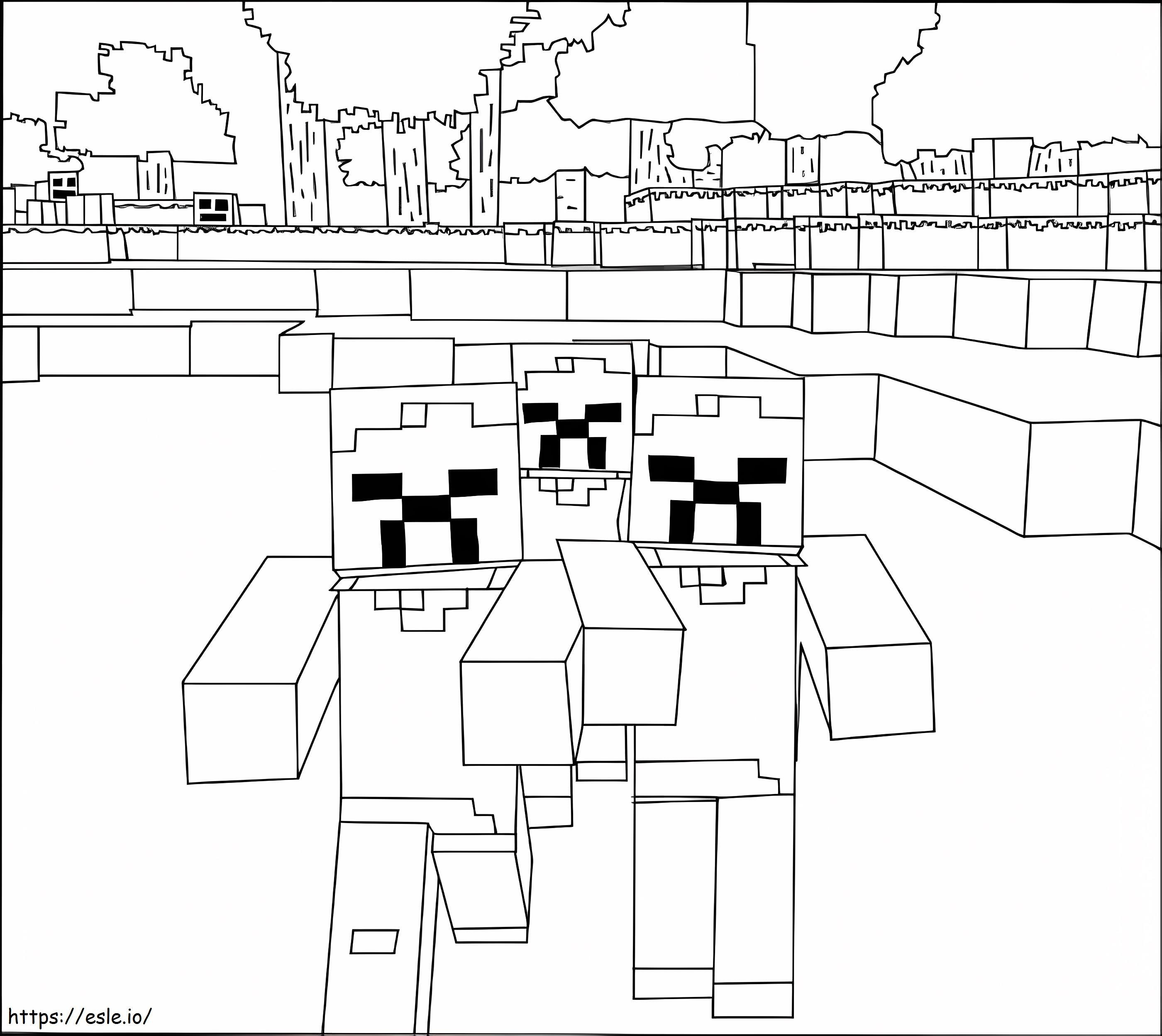 Minecraft のゾンビ 1 ぬりえ - 塗り絵
