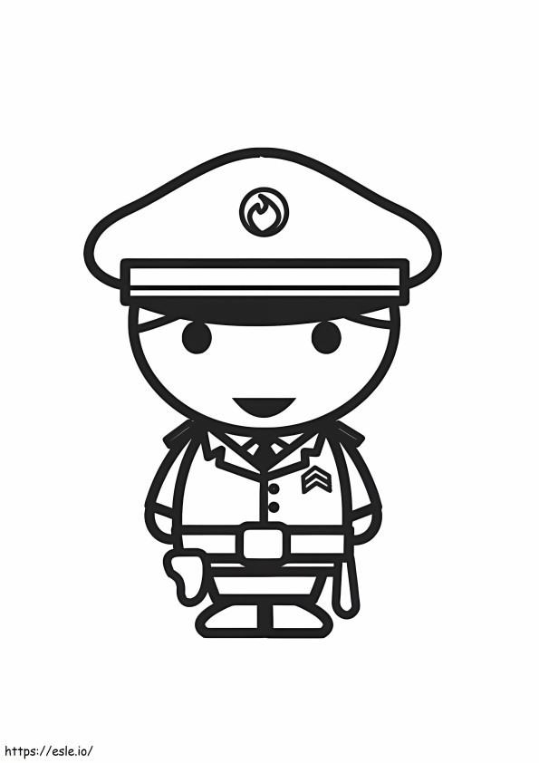 Chibi Police coloring page