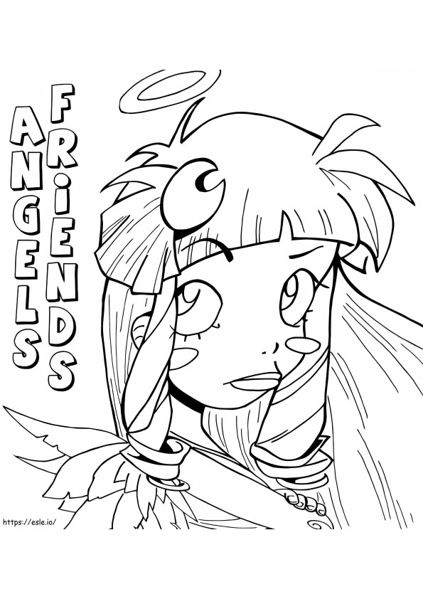Anjos Amigos 8 para colorir