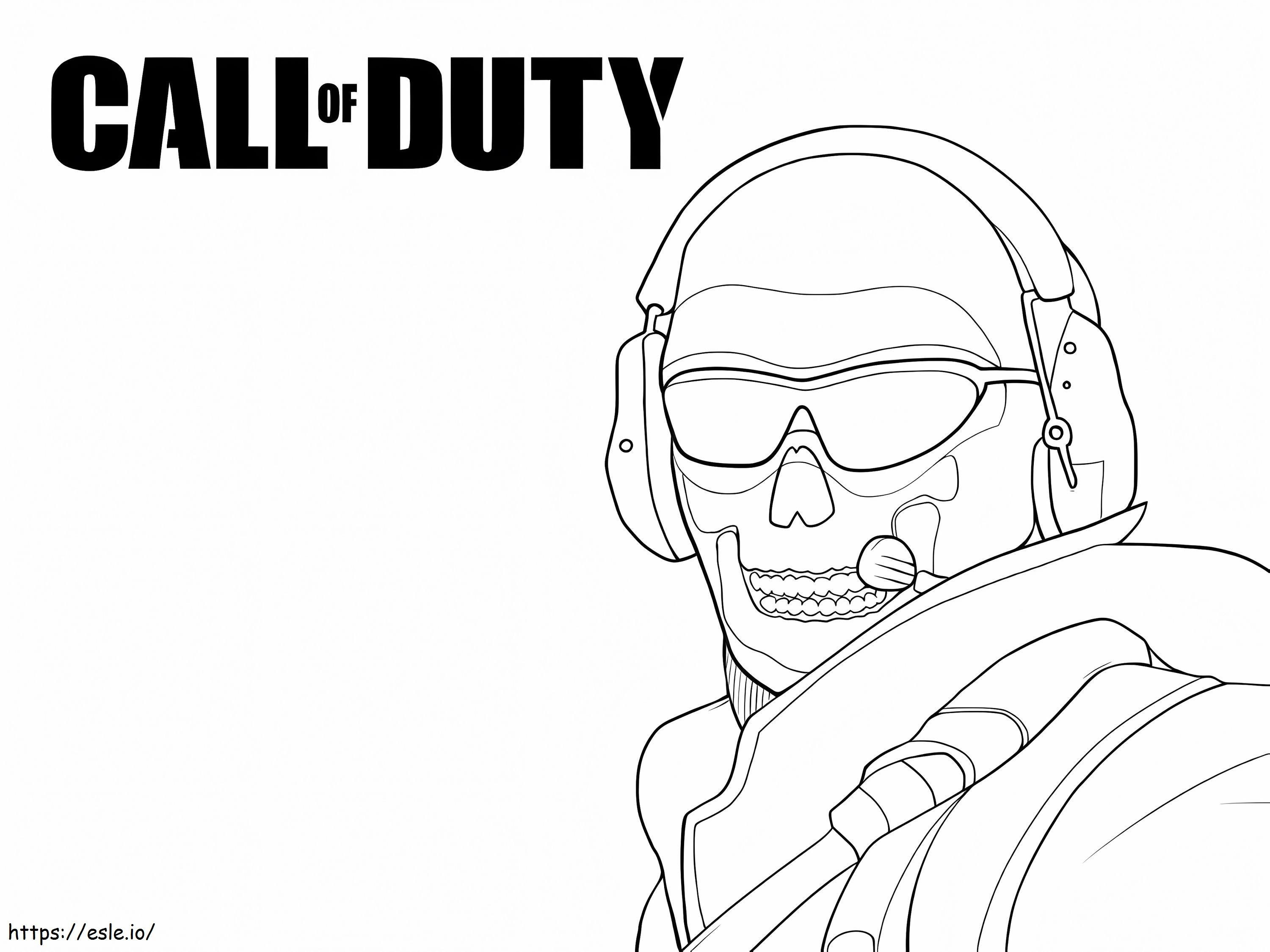 Simon Ghost Riley Call of Duty kleurplaat kleurplaat