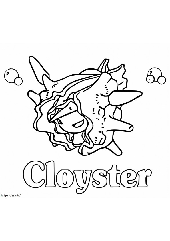 Printable Cloyster coloring page