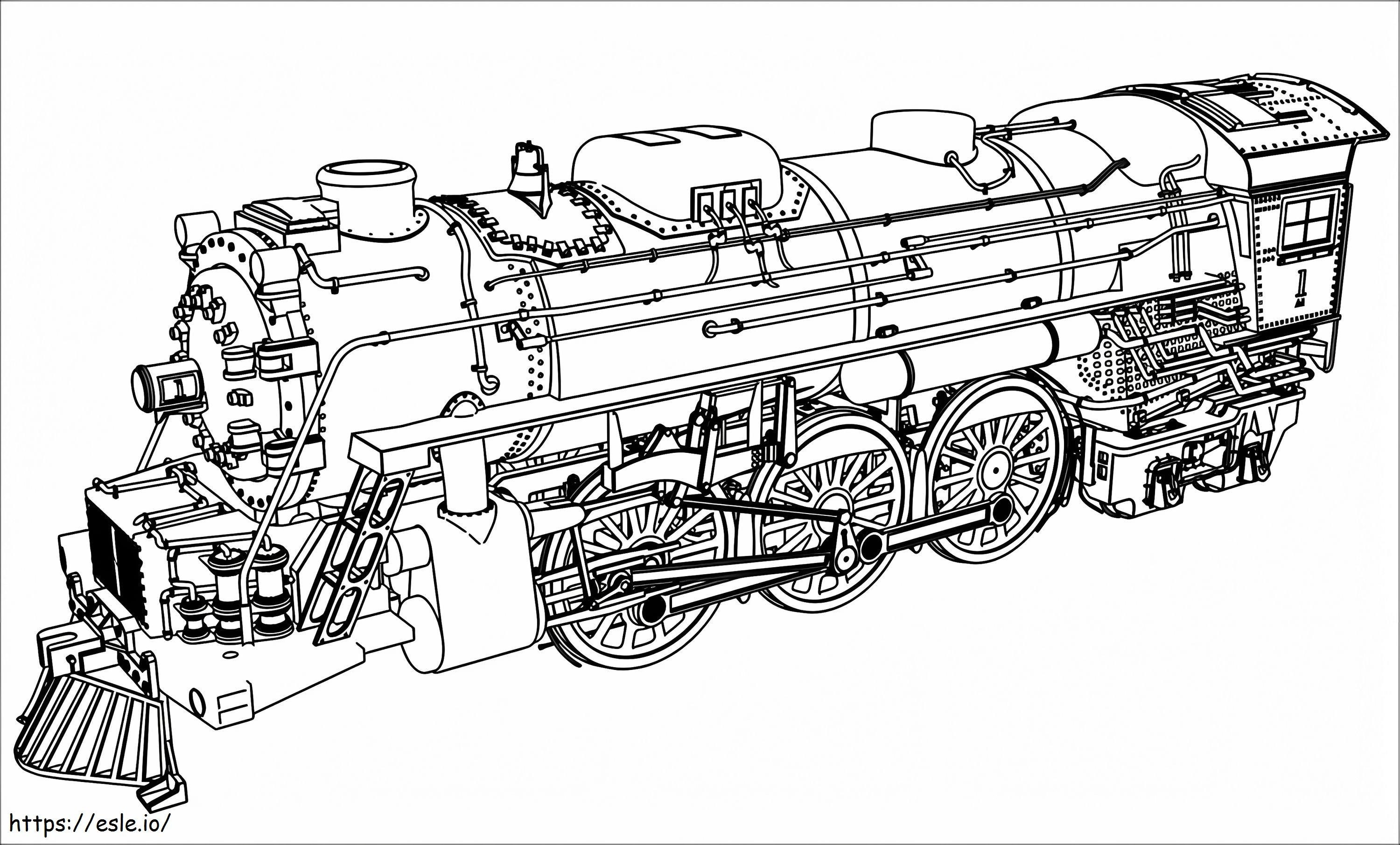 Locomotivă complicată de colorat