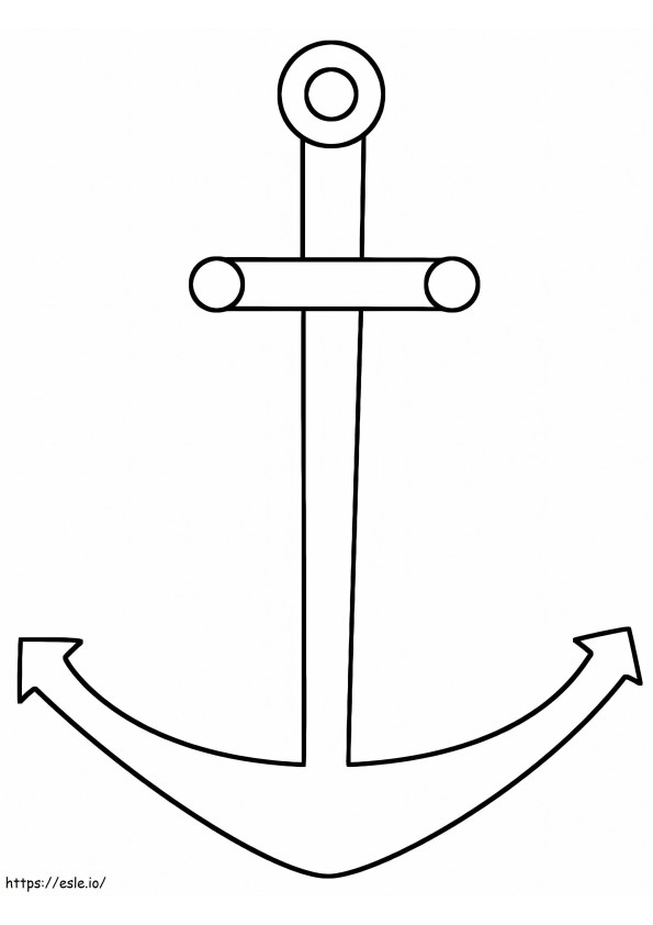 Simple Anchor coloring page