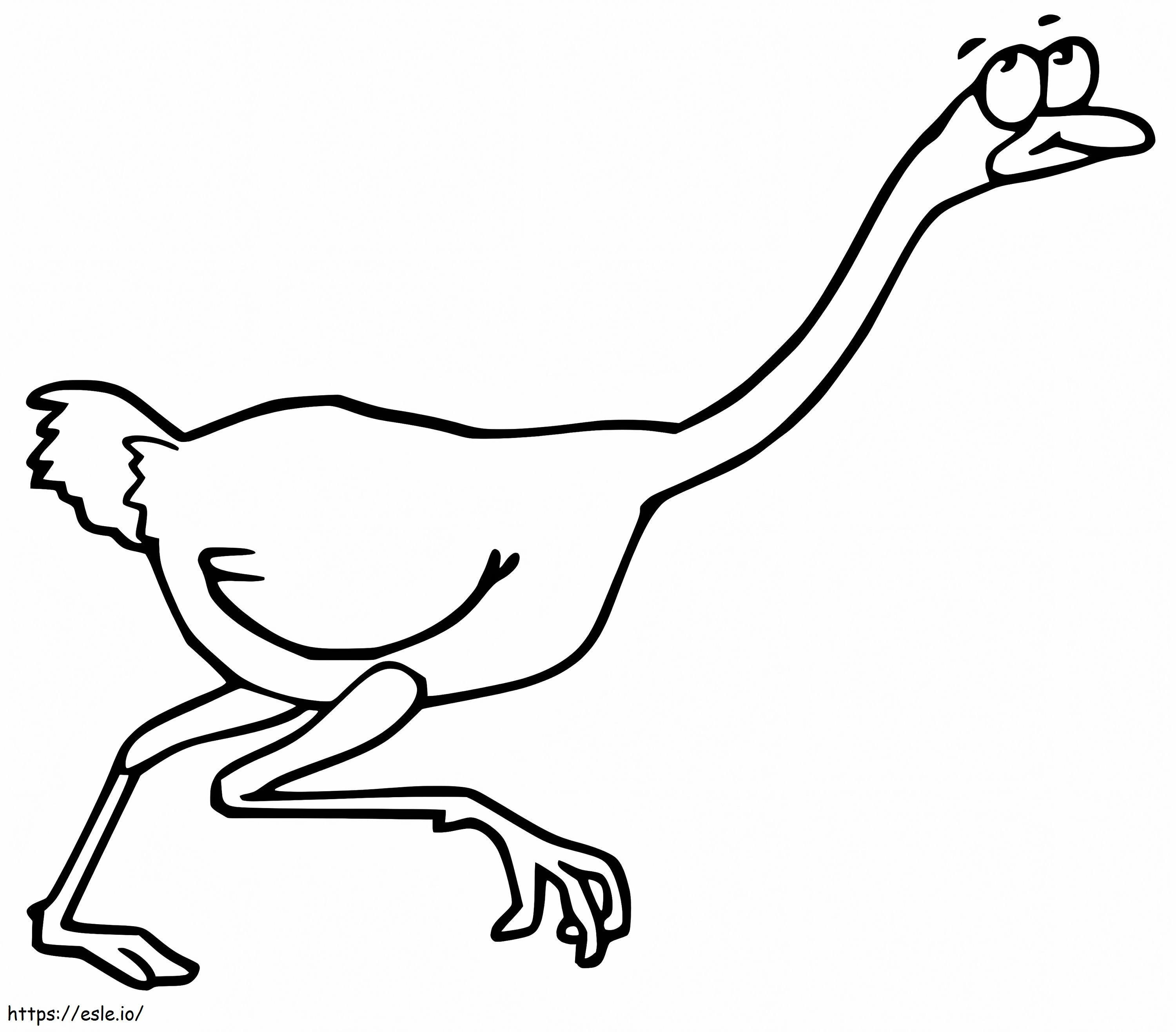 Emu de desene animate de colorat