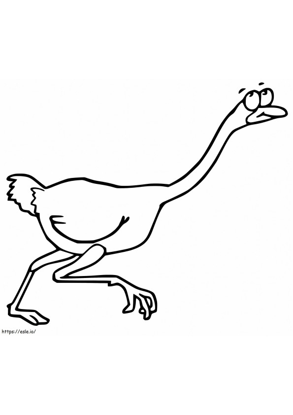 Cartoon Emu coloring page