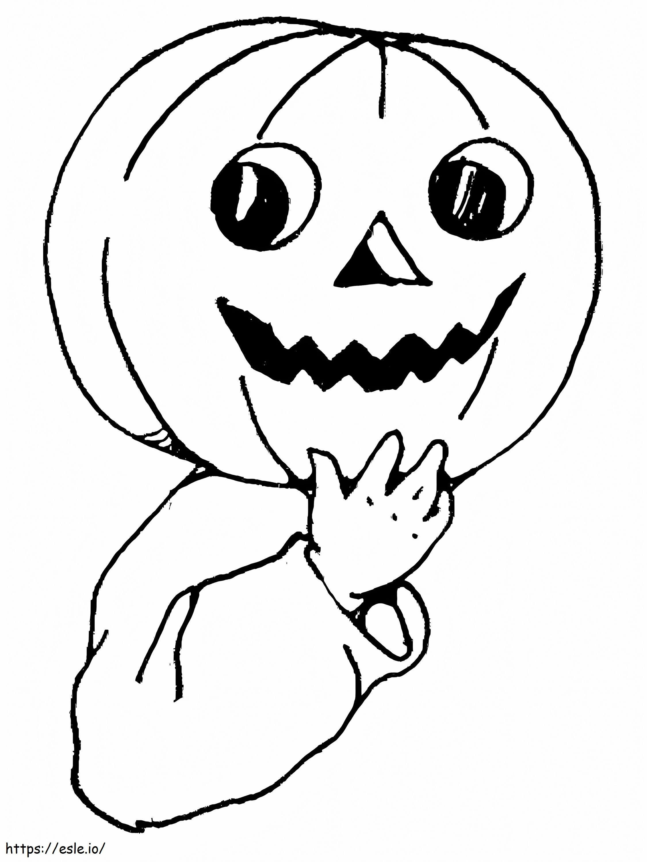 Little Pumpkin Head coloring page