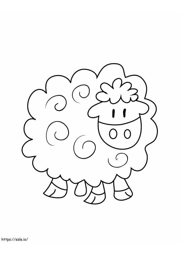 Basic Sheep coloring page