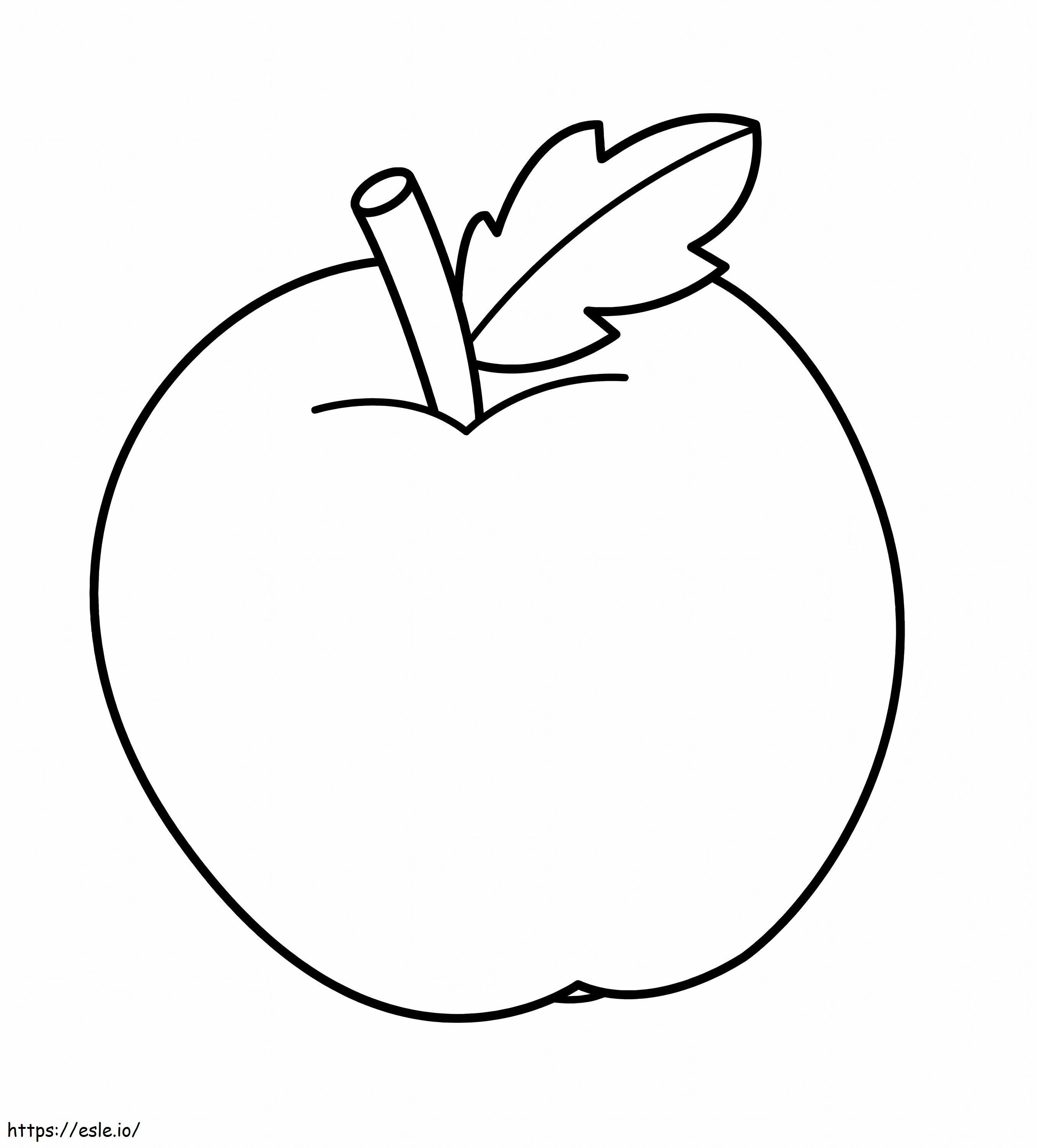 Coloriage Pomme gratuite à imprimer dessin