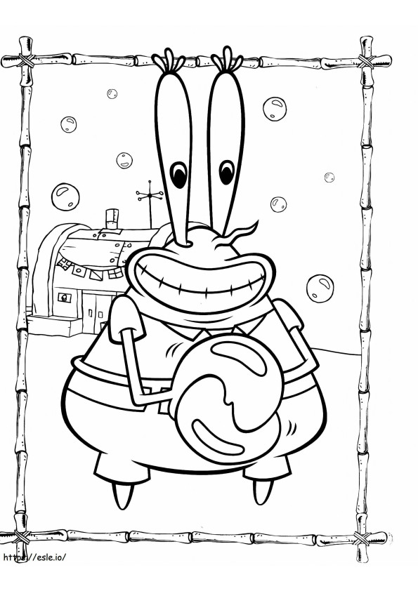 Mr. Krabs Perfect coloring page