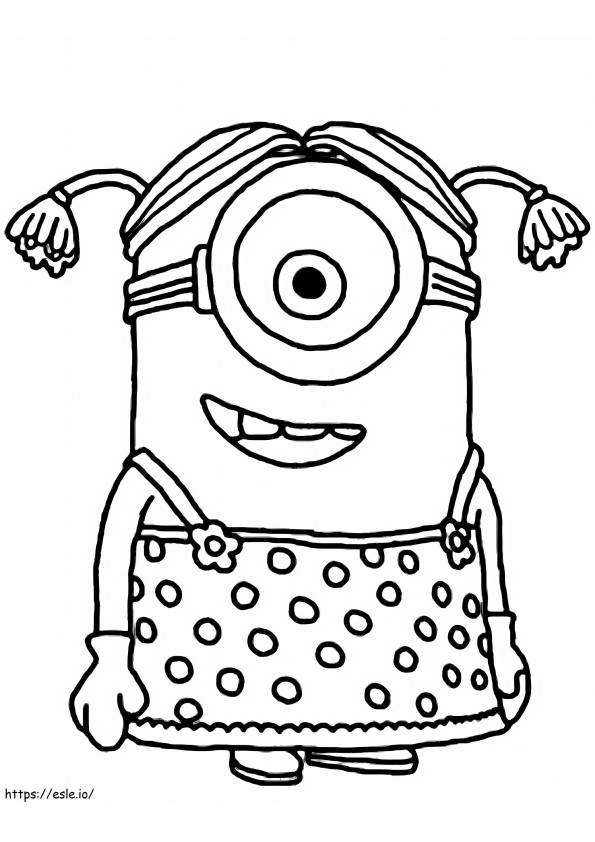 Chica Minion coloring page