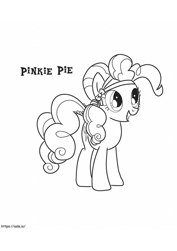 Pinkie Pie sorrindo para colorir