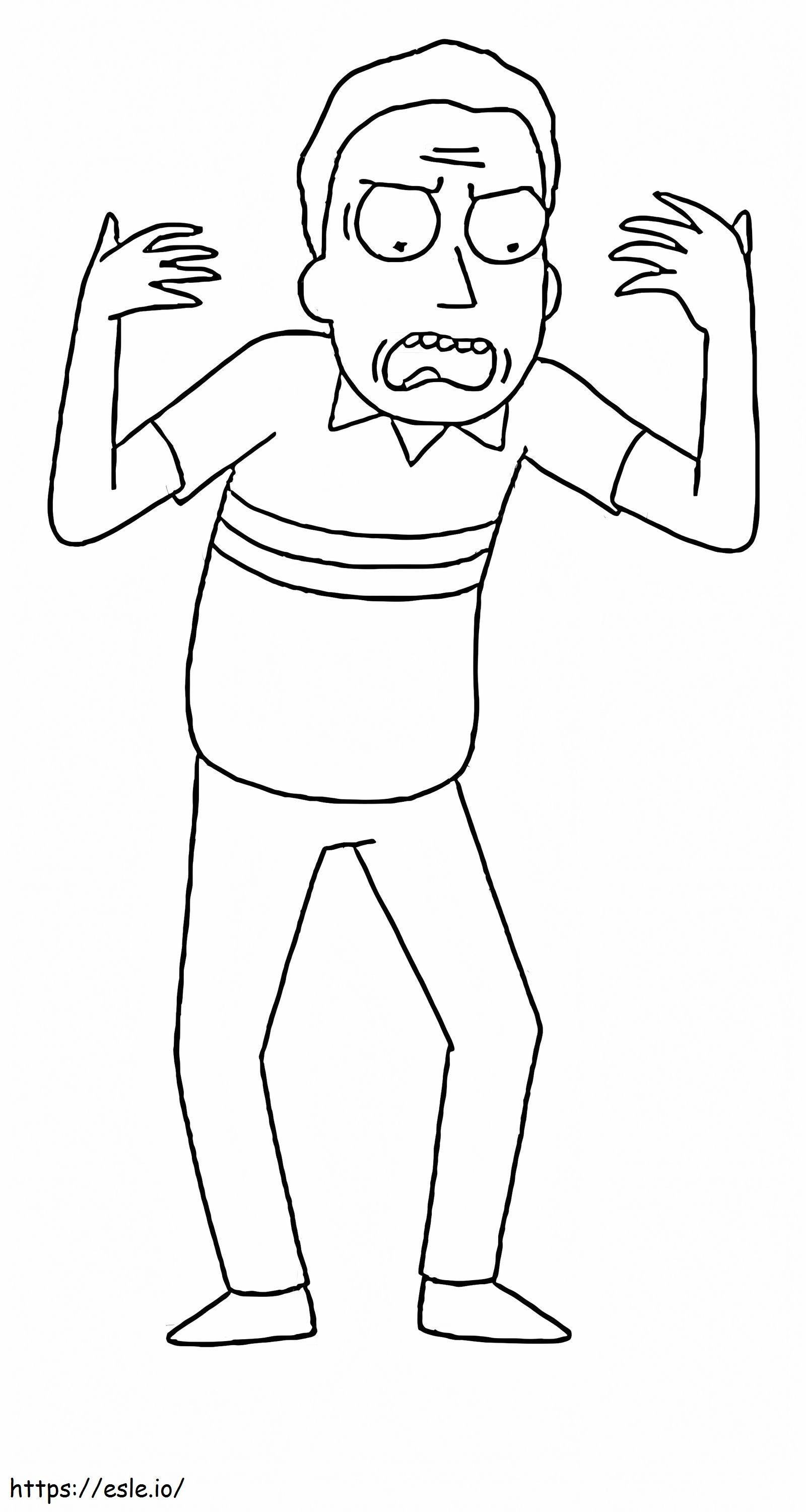 Jerry Smith Angry coloring page