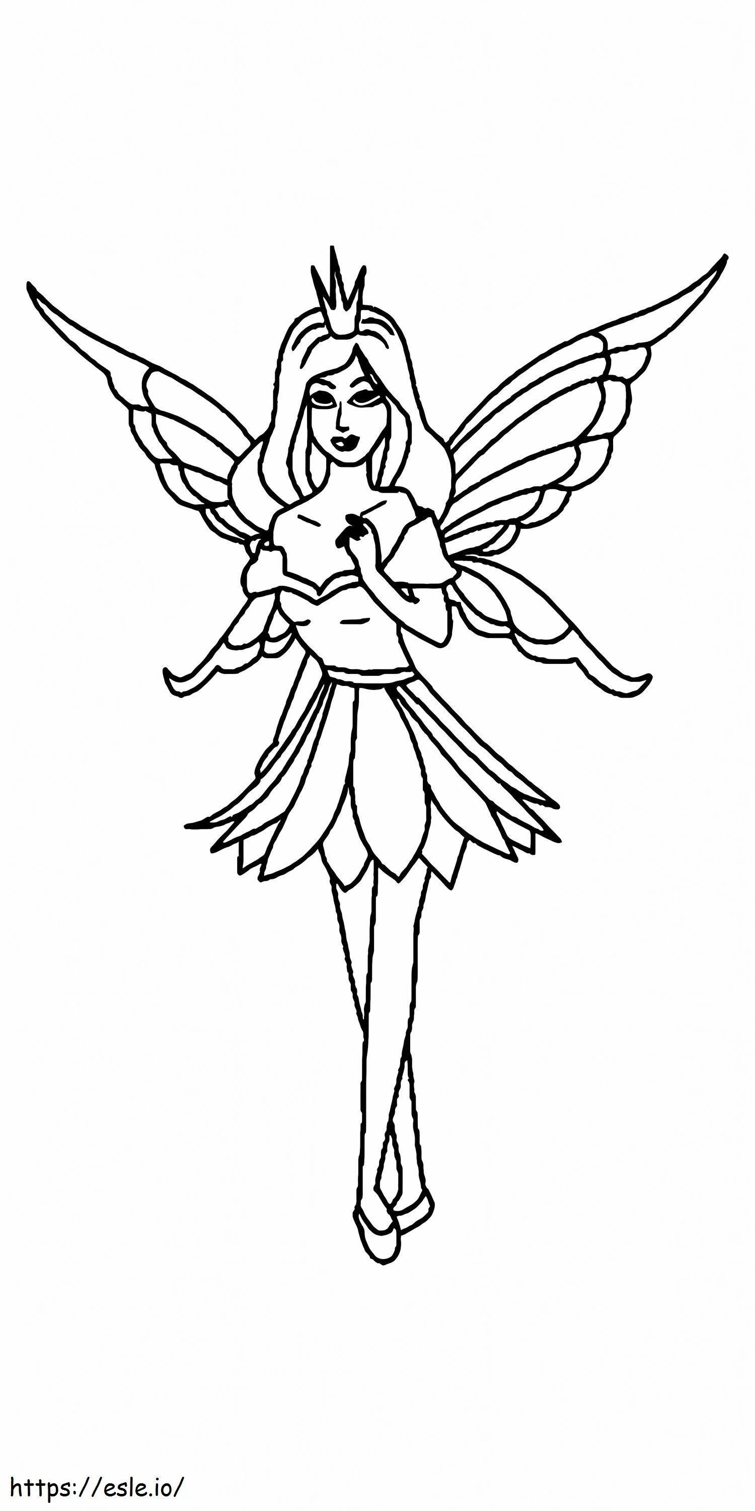Fairy Princess Tulostettava 16 värityskuva