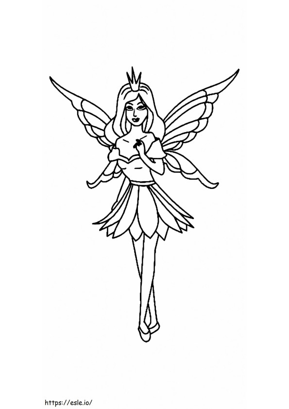 Fairy Princess Tulostettava 16 värityskuva
