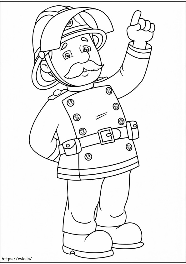 Station Officer Steele coloring page