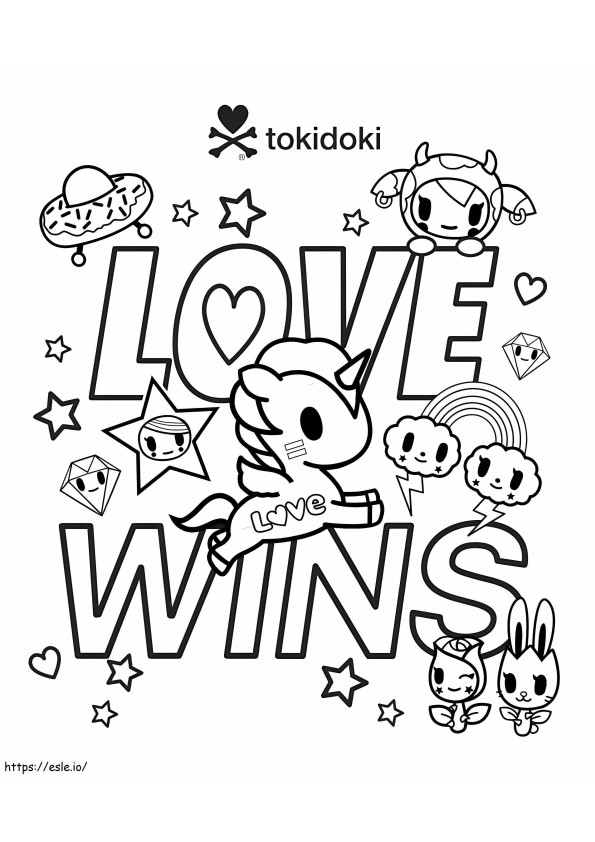 Liefde wint Tokidoki kleurplaat