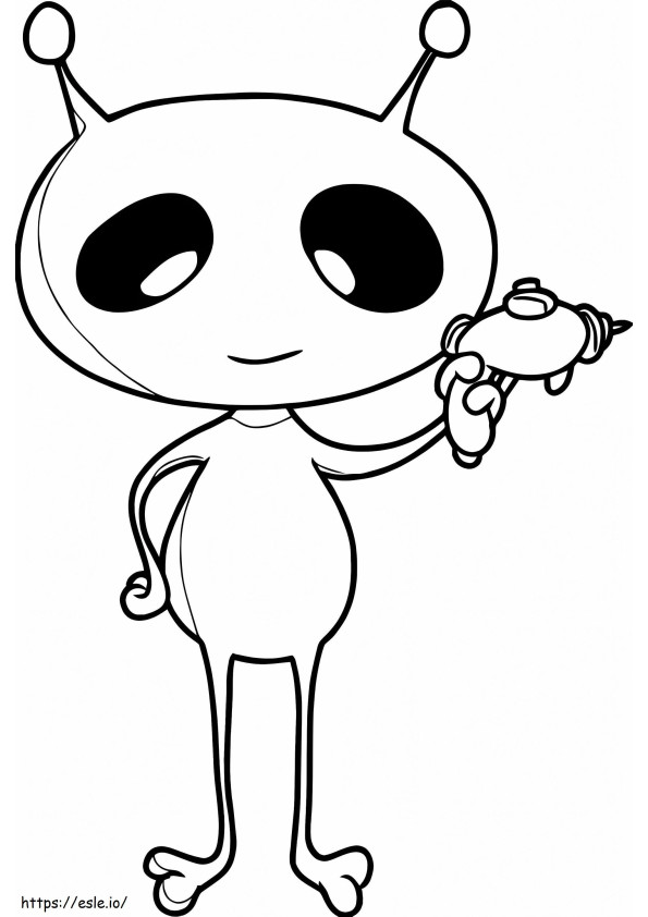 Easy Aliens coloring page