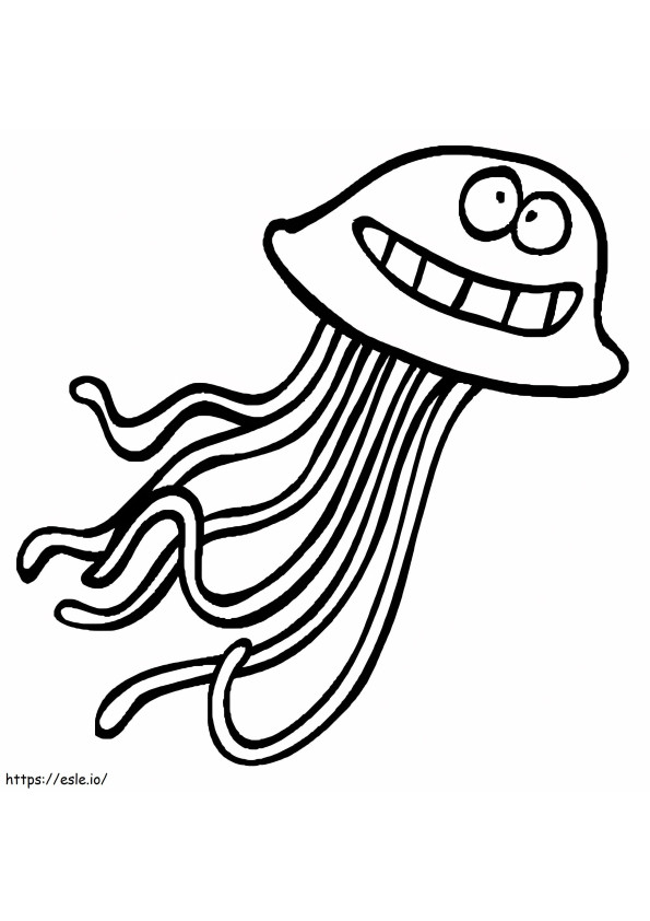 Drawing JellyFish Funny coloring page