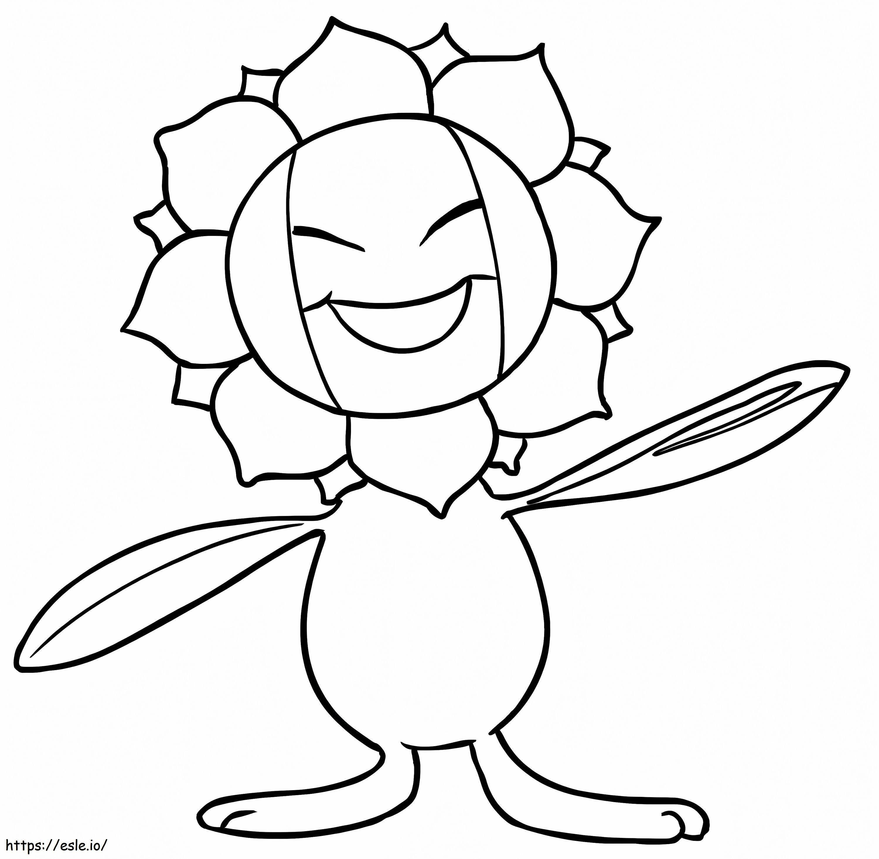 Sunflower In Pokemon coloring page