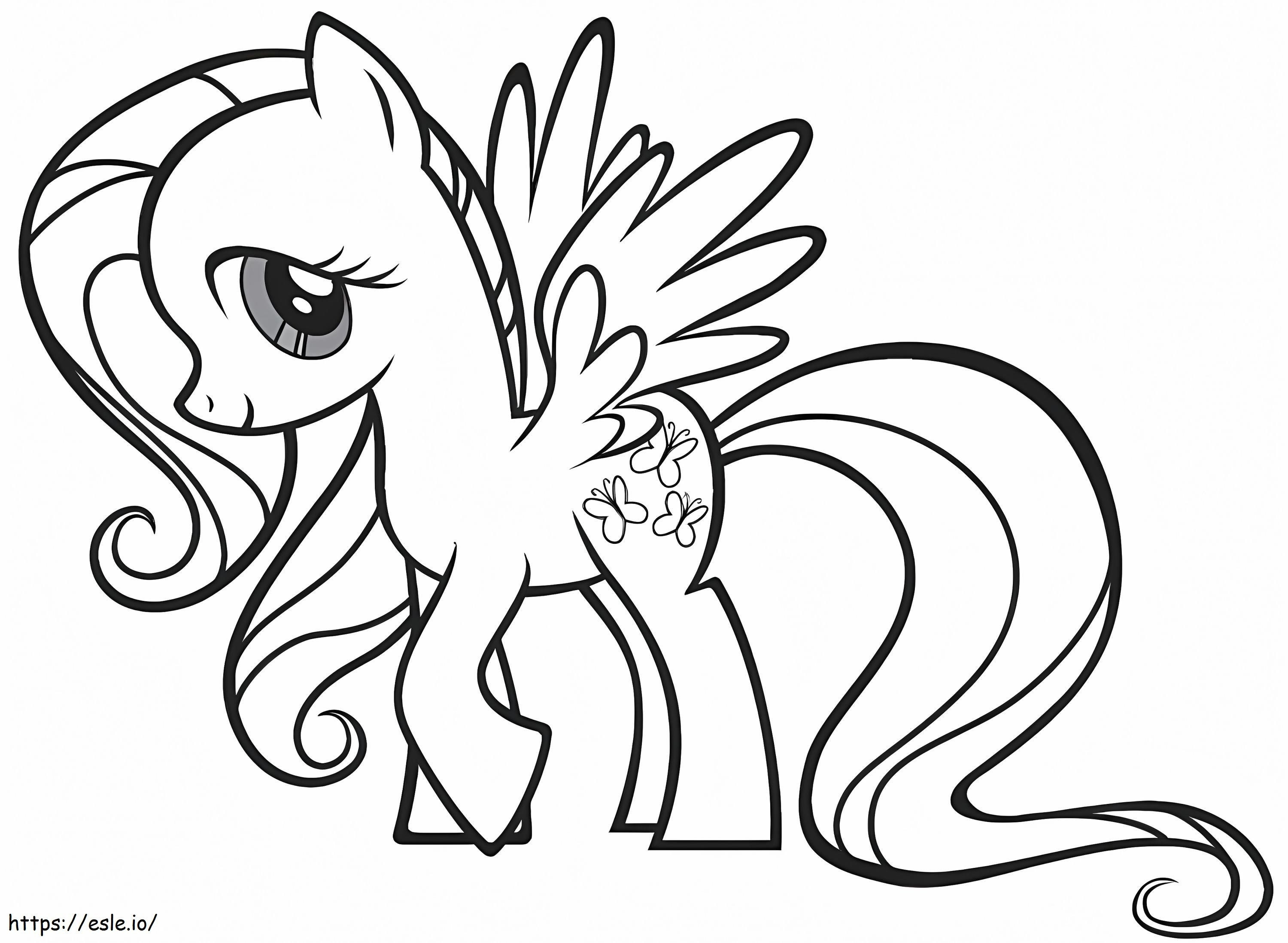 Fluttershy 1 coloring page