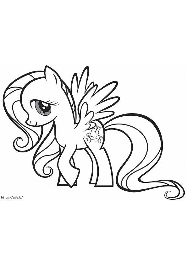 Fluttershy 1 coloring page