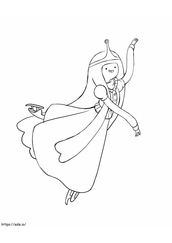 Prinses Bubblegum danst kleurplaat kleurplaat