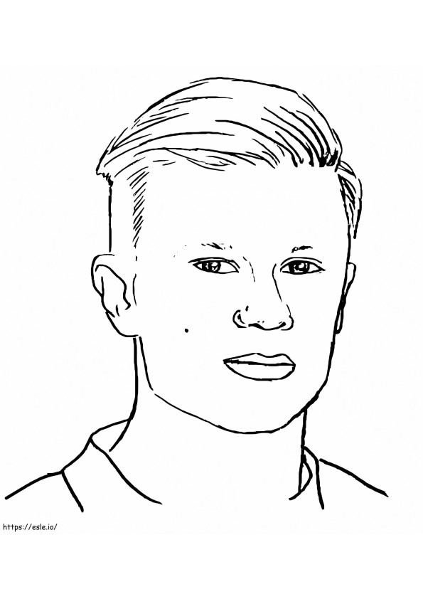 Manchester City Erling Haaland coloring page
