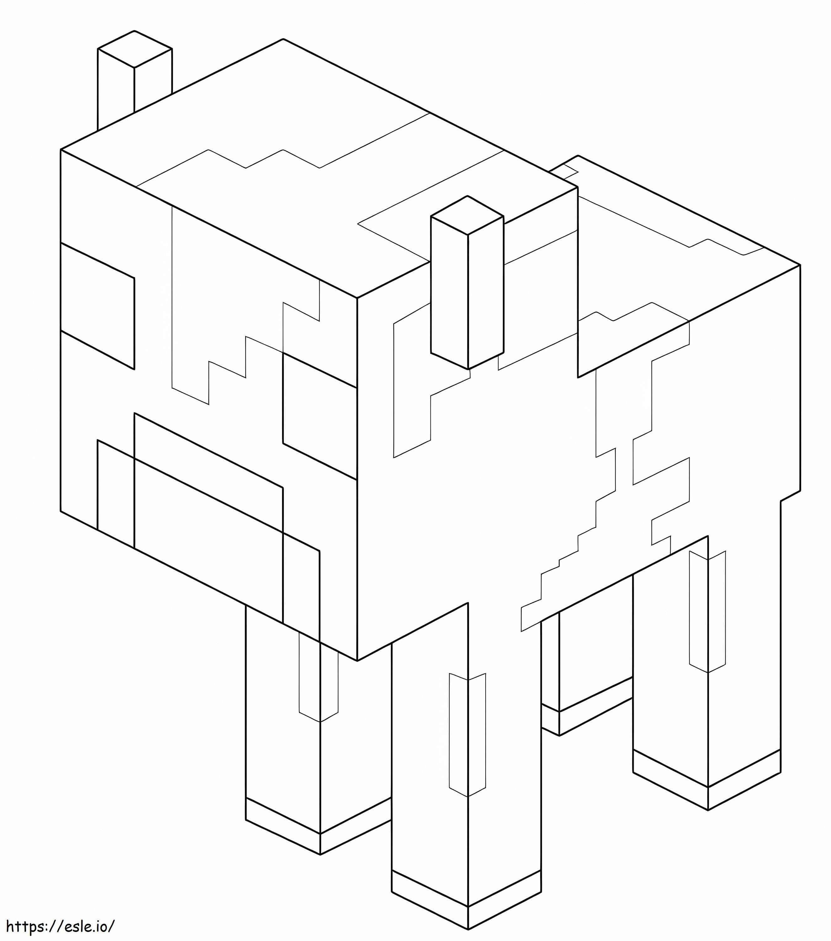 Coloriage Minecraft bébé vache à imprimer dessin