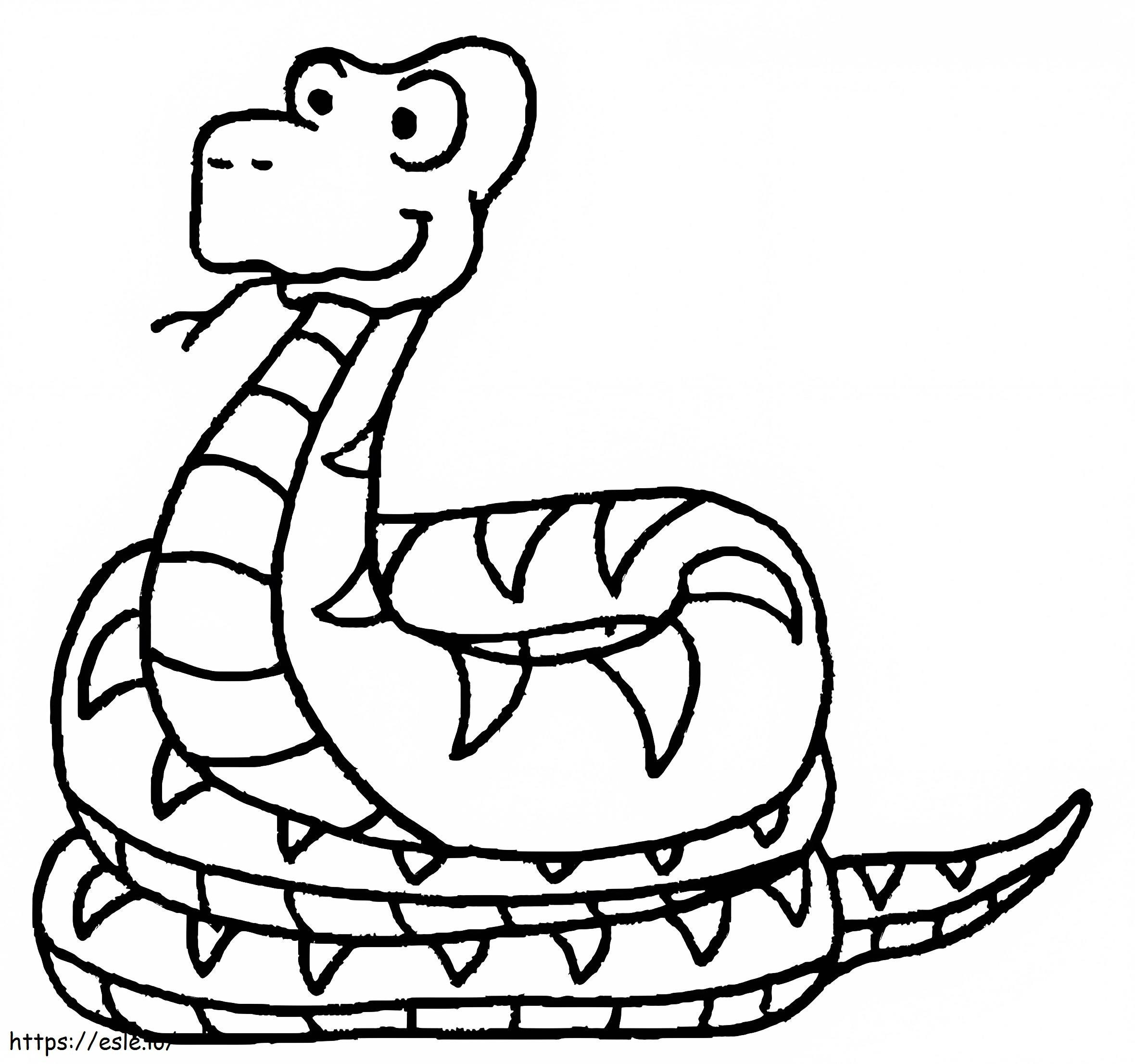 Coloriage Grand serpent à imprimer dessin