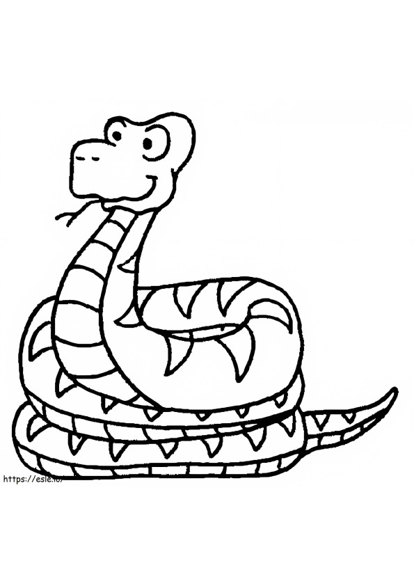 Coloriage Grand serpent à imprimer dessin