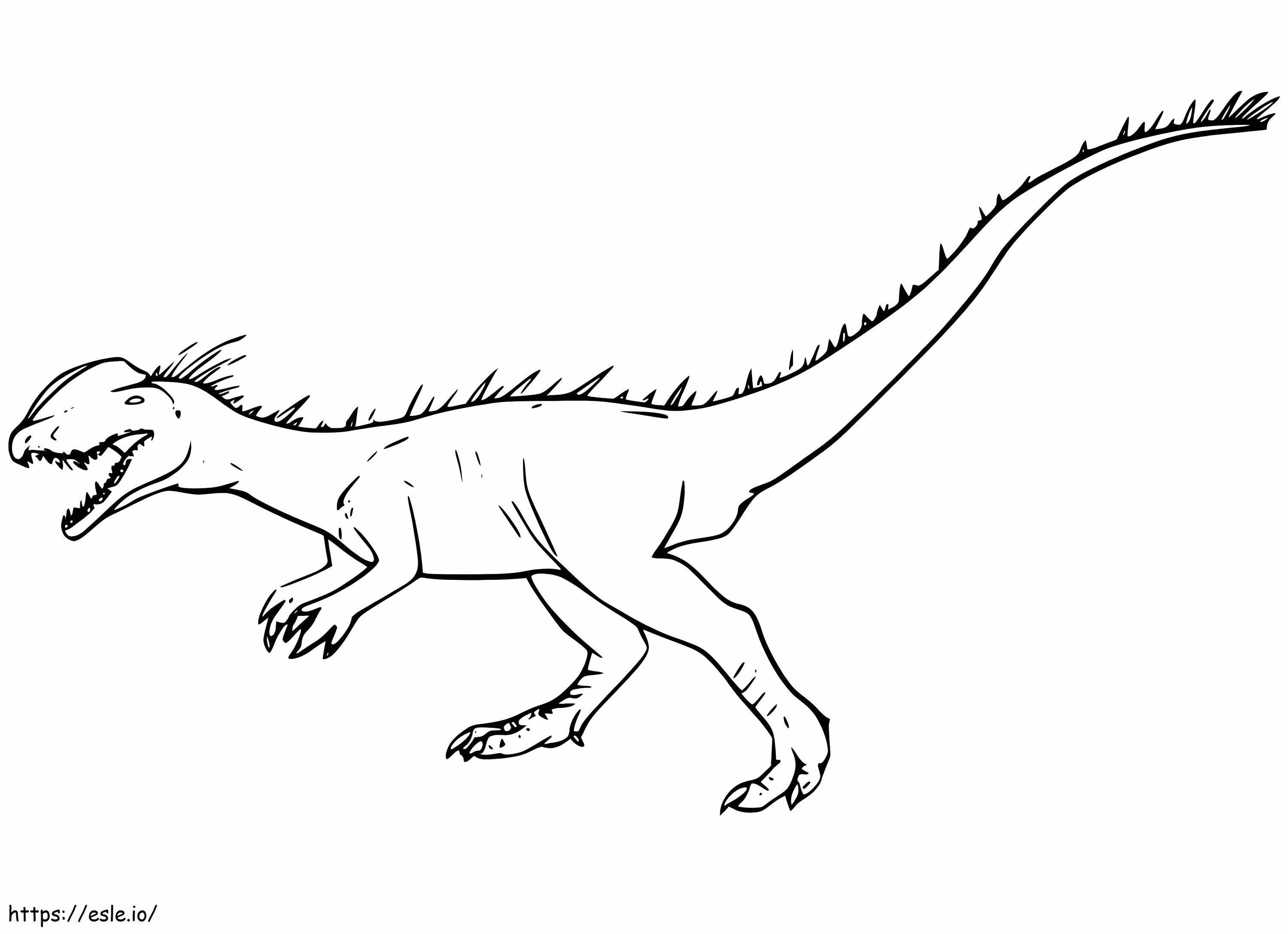 Angry Dilophosaurus coloring page