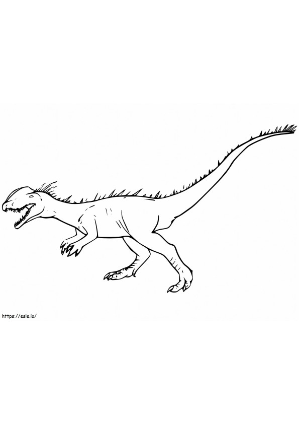 怒っているディロフォサウルス ぬりえ - 塗り絵
